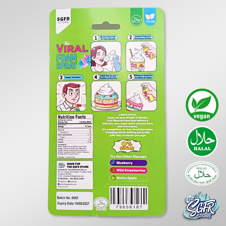 The Viral Foam Spray, Mutsu Apple (90g)