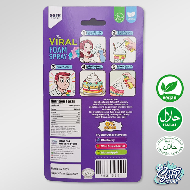 The Viral Foam Spray, Blueberry