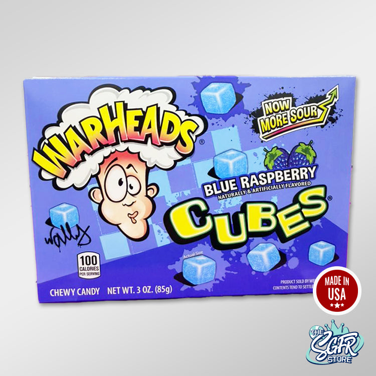Warheads Box - Blue Raspberry Cubes